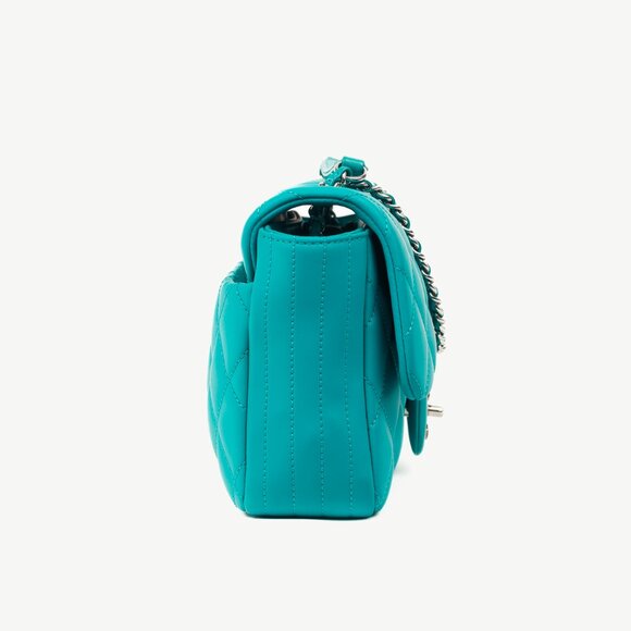 Chanel Teal Paris-Seoul Medium Lambskin Coco Rain Flap Bag - Picture 3 of 16